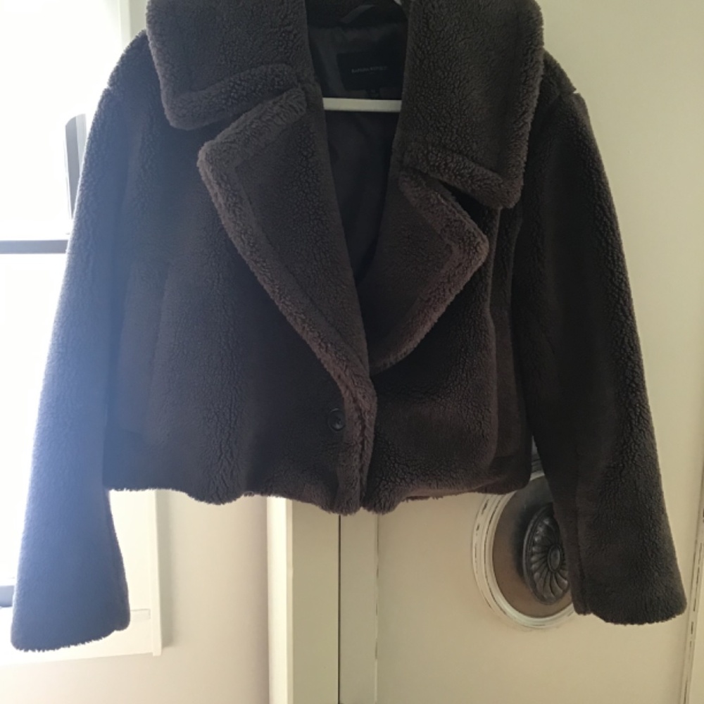 Banana Republic Sherpa Jacket, Color Brown, Size M